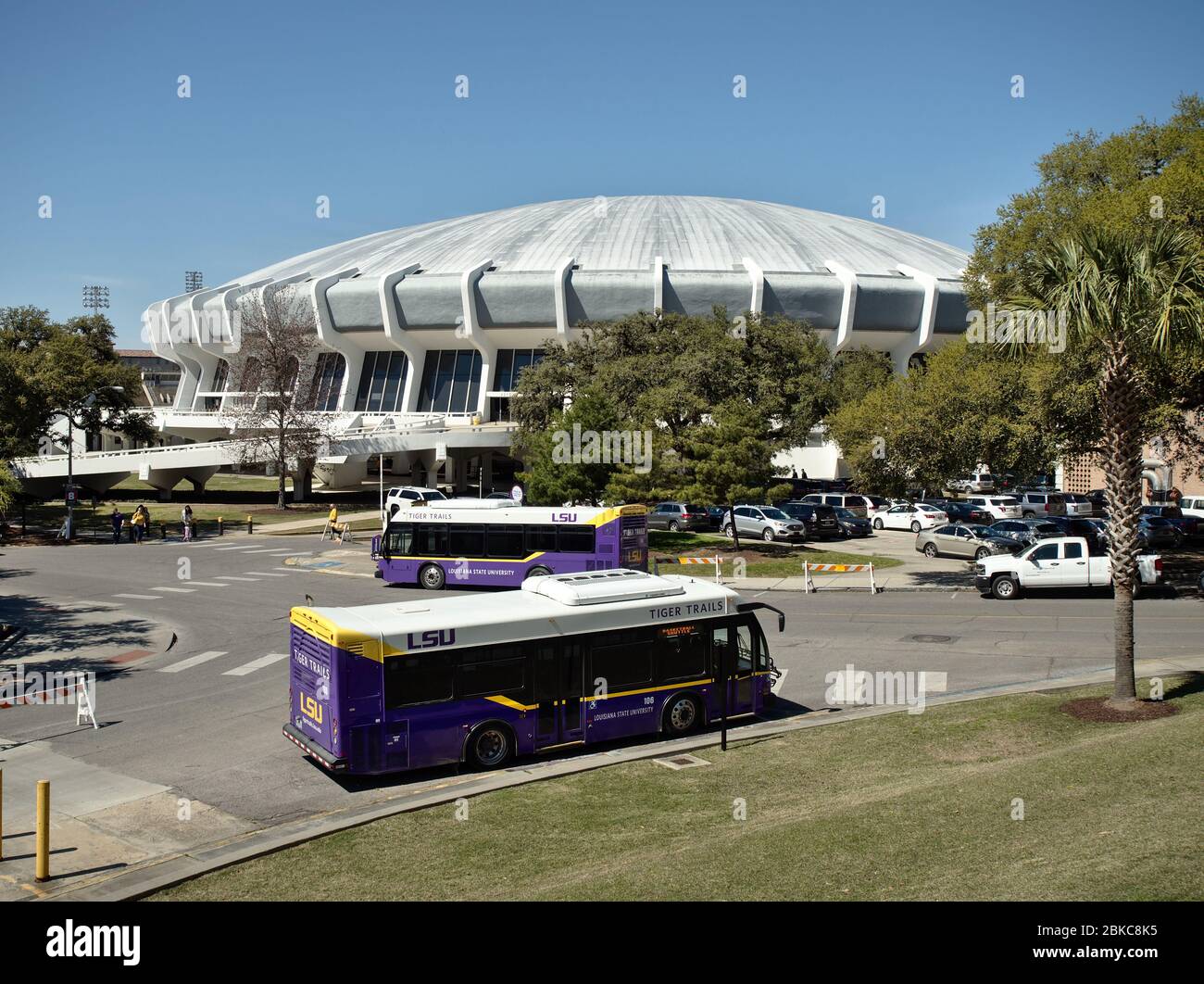 Baton Rouge, Louisiana, USA - 2020: Il Pete Maravich Assembly Center è un'arena polivalente della Louisiana state University. Foto Stock