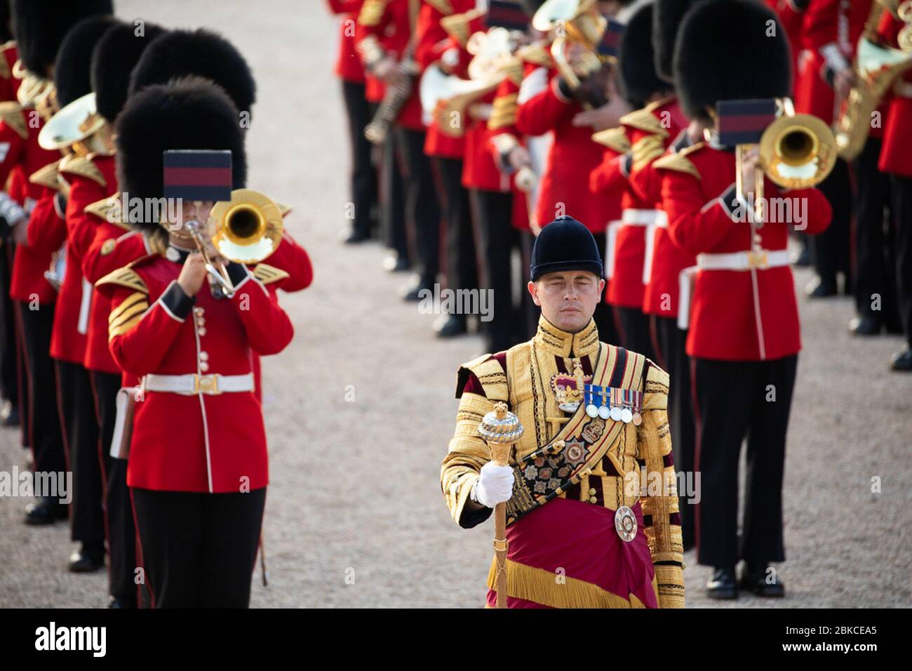 Il 12 luglio 2018, il presidente Donald J. Trump e la First Lady Melania Trump hanno partecipato ad una cerimonia di arrivo al Blenheim Palace nel Regno Unito. La cerimonia faceva parte della loro visita ufficiale in Europa, dove hanno partecipato ad eventi diplomatici e cerimoniali. Foto Stock