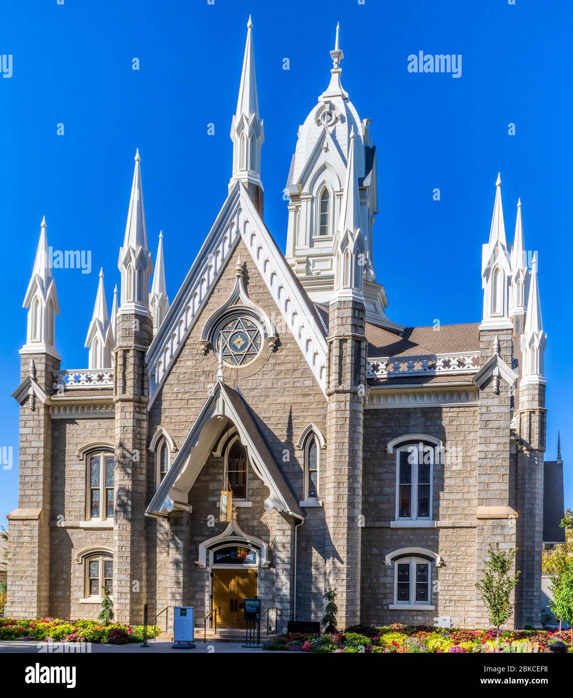 Sala dell'Assemblea LDS a Temple Square a Salt Lake City, Utah. Foto Stock