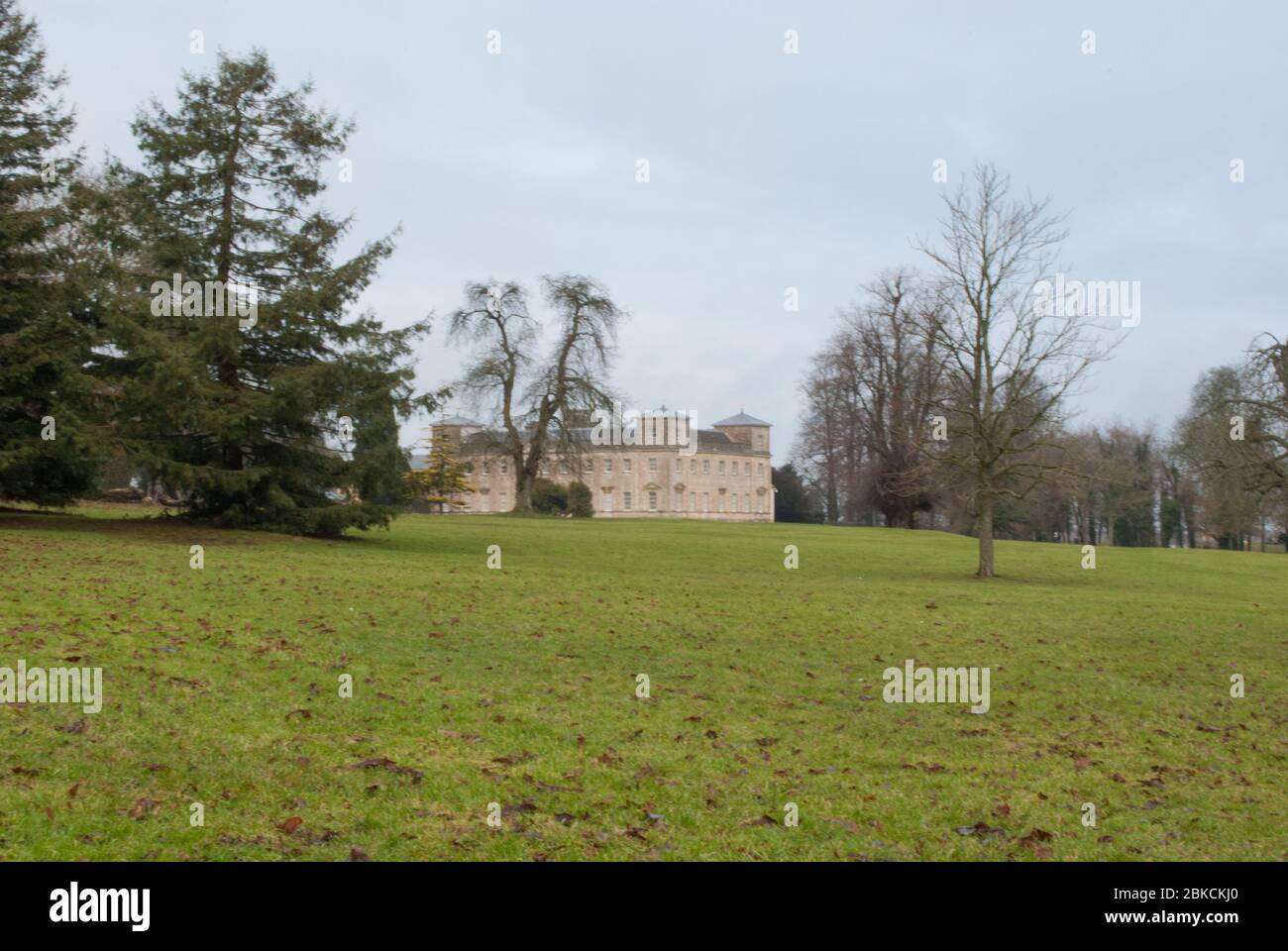 Stone Manor House Palladian architettura Green Space Lydiard Estate Swindon Borough Council Parks Lydiard House Park, Swindon SN5 di Roger Morris Foto Stock