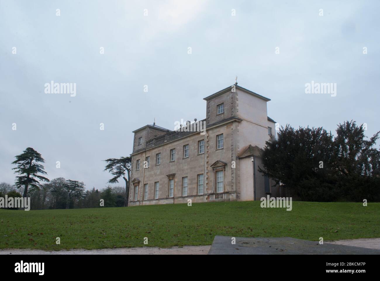 Stone Manor House Palladian architettura Green Space Lydiard Estate Swindon Borough Council Parks Lydiard House Park, Swindon SN5 di Roger Morris Foto Stock