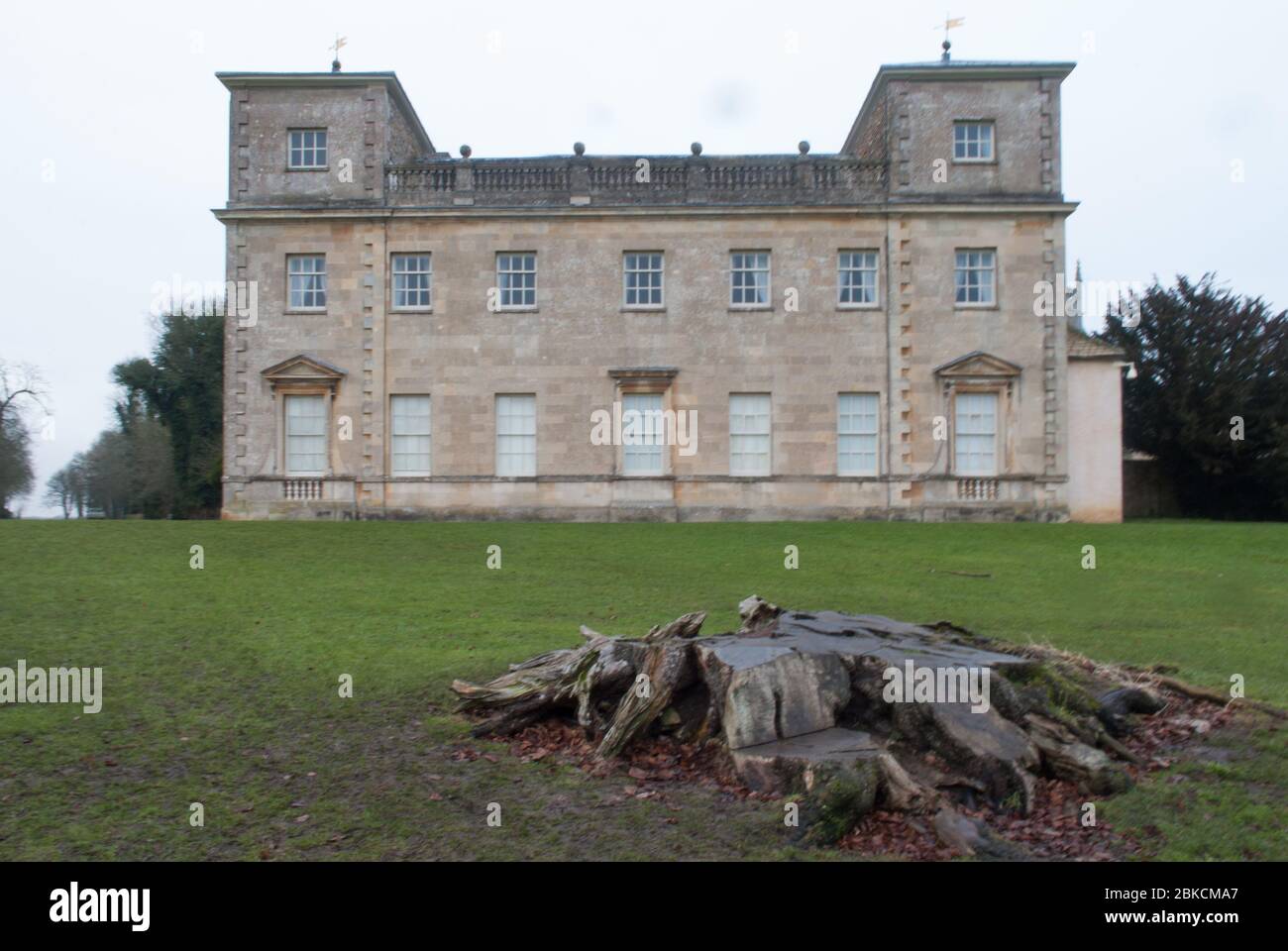 Stone Manor House Palladian architettura Green Space Lydiard Estate Swindon Borough Council Parks Lydiard House Park, Swindon SN5 di Roger Morris Foto Stock