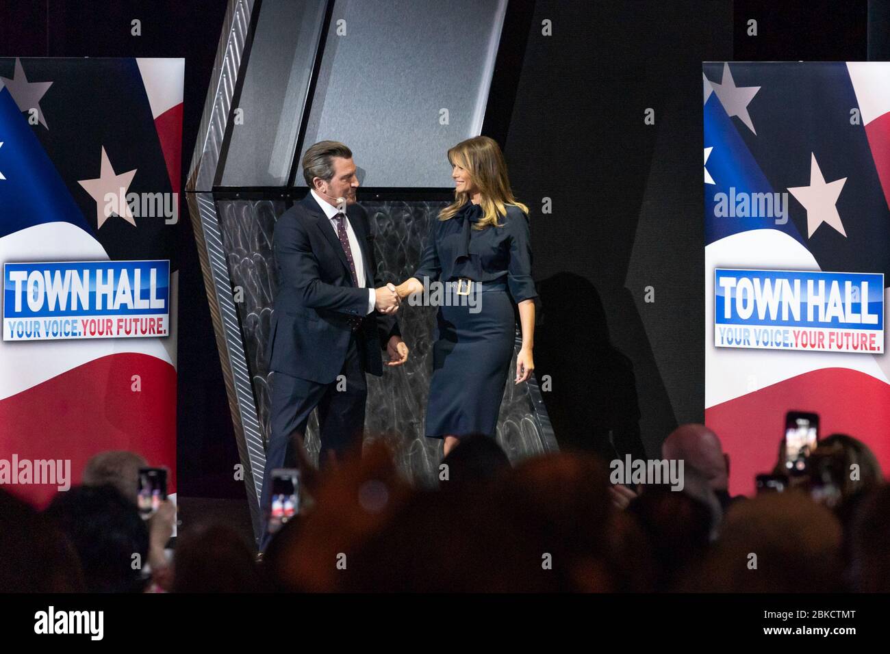 Il 5 marzo 2019, la First Lady Melania Trump ha partecipato a un municipio oppioide al Westgate Las Vegas Resort & Casino, dove ha discusso della dipendenza da oppioidi e degli sforzi di recupero con panelisti e partecipanti. Foto Stock