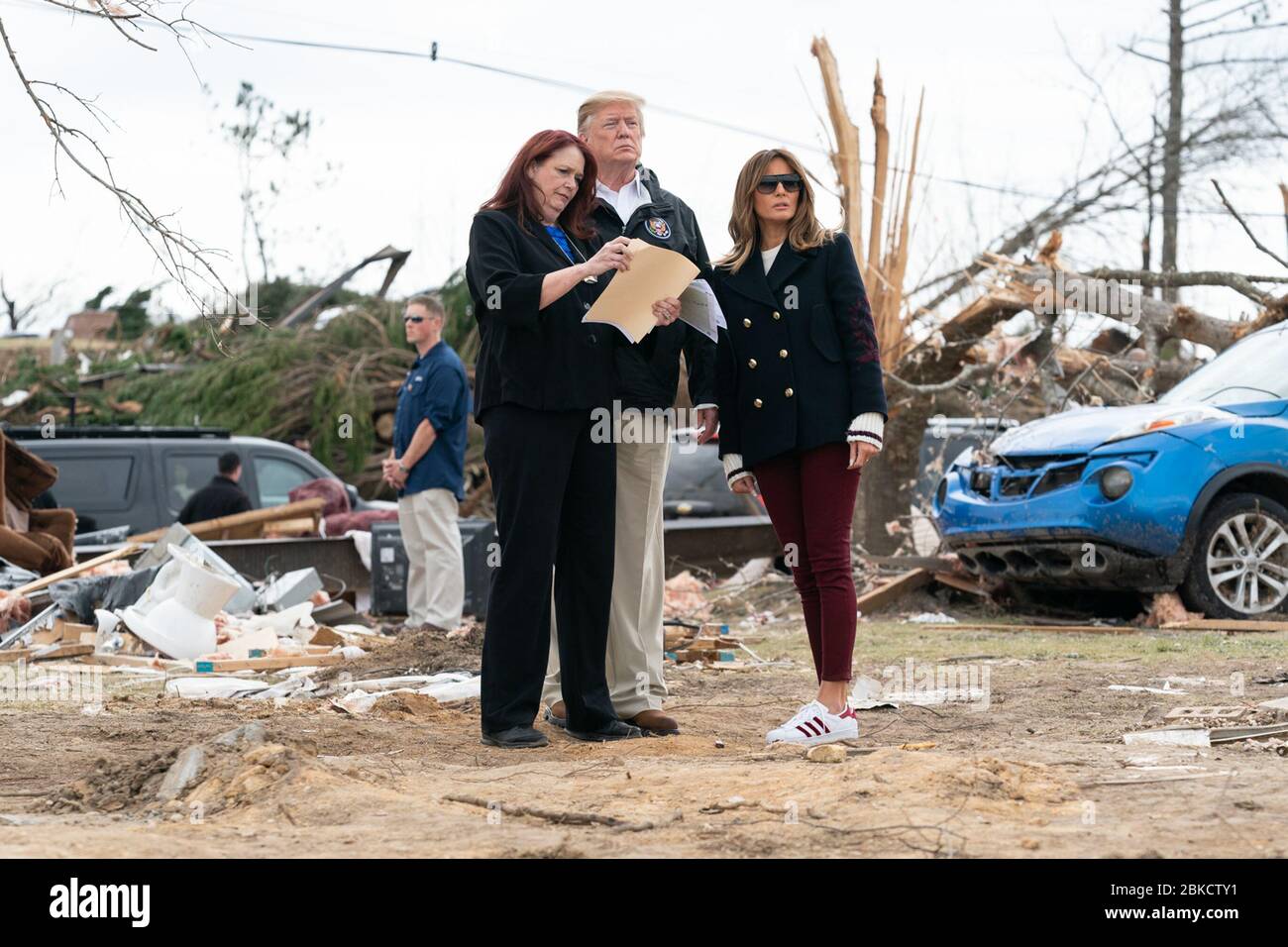 Il presidente Donald J. Trump e la prima signora Melania Trump visitano Lee County Alabama Venerdì, 8 marzo 2019 il presidente Trump e la prima signora Melania Trump visitano l'Alabama Foto Stock