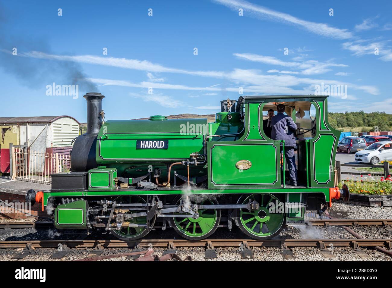 Hudswell Clarke 0-6-0ST No.1208 Harold attende ai Sidings della fornace sulla ferrovia di Pontypool e Blaenavon durante il loro gala di vapore d'autunno Foto Stock