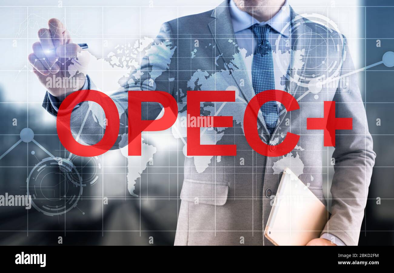 Concetto OPEC. Organizzazione dei paesi esportatori di petrolio. Foto Stock