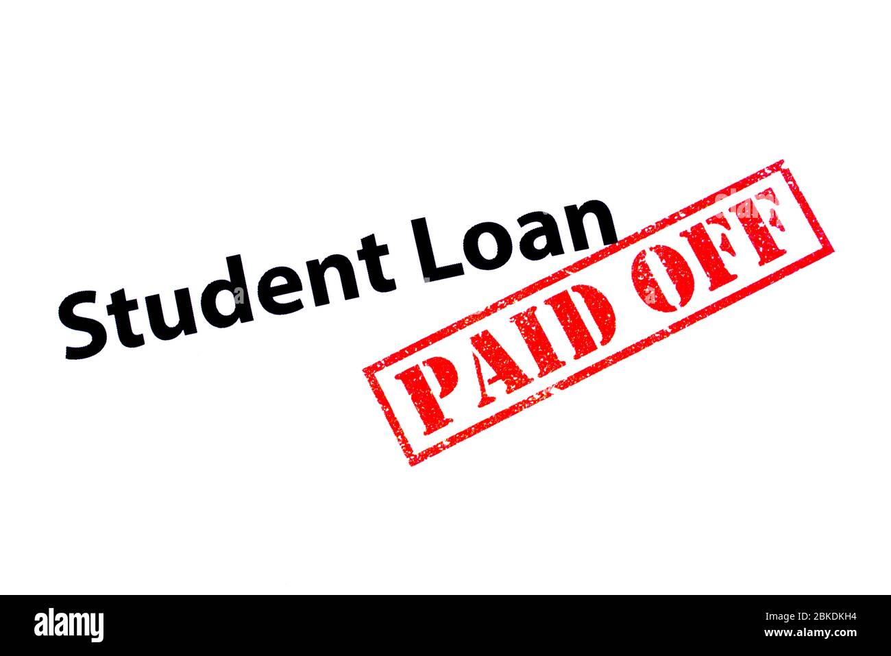 Una voce di prestito dello studente con un timbro DI gomma rossa PAGATO. Foto Stock