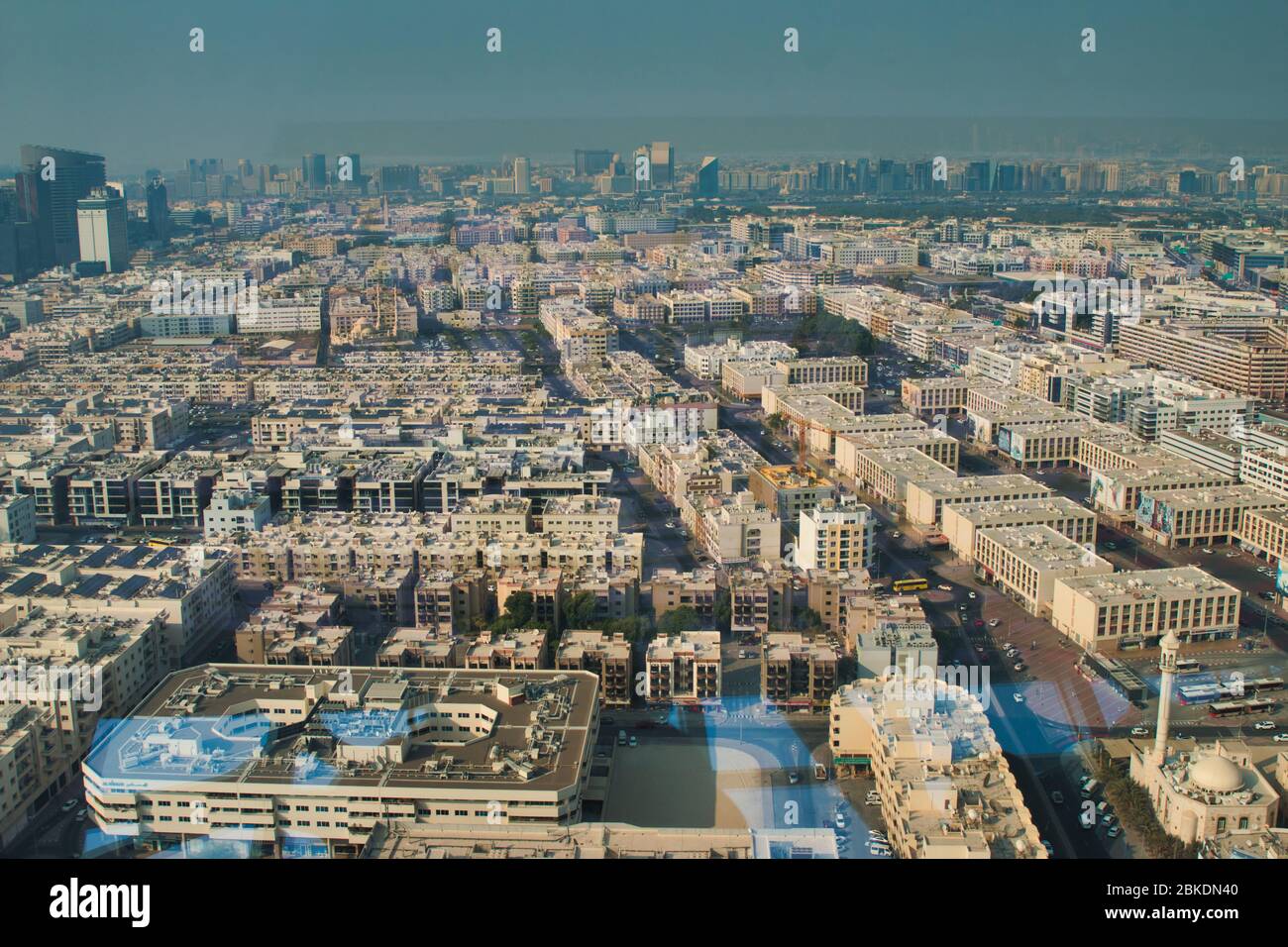 Vista aerea di Dubai Foto Stock