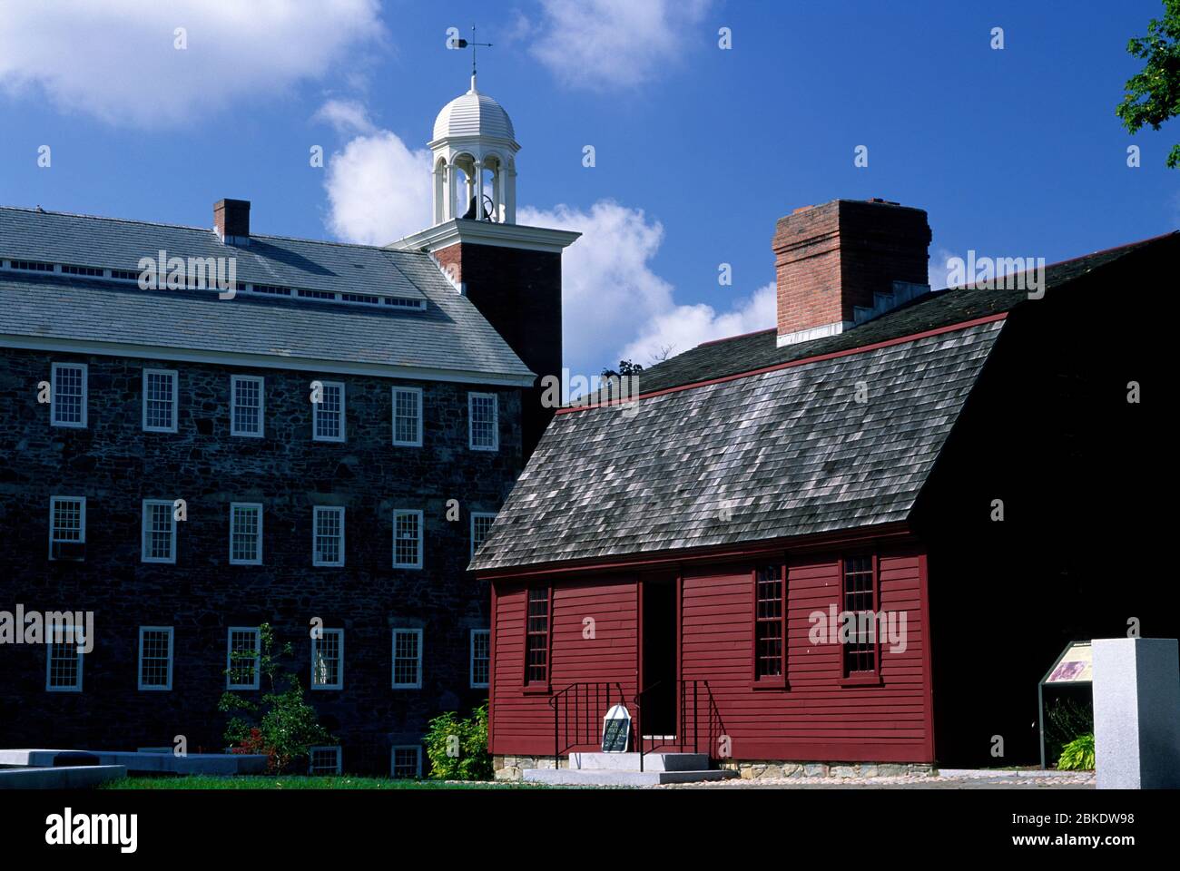 Sylvanus Brown House, Slater Mill Historic Site, Blackstone River Valley National Historic Corridor, Pawtucket, Rhode Island Foto Stock