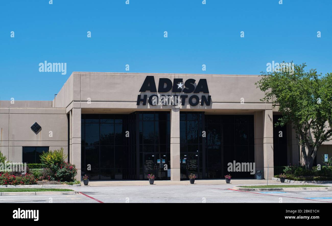 Esterno dell'edificio ADESA Houston in Houston, Texas. Azienda di asta all'ingrosso di veicoli che fornisce soluzioni per i compratori e venditori professionali. Est. 1989. Foto Stock