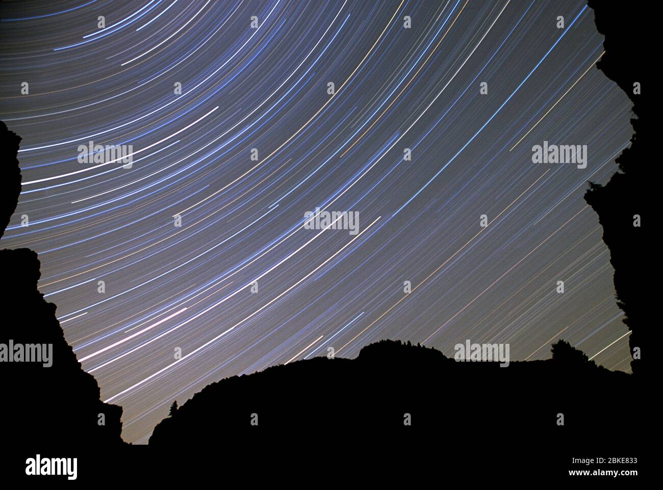 Sentieri stellari sopra la diramazione centrale del fiume Salmon, Frank Church - River of No Return Wilderness, Idaho Foto Stock