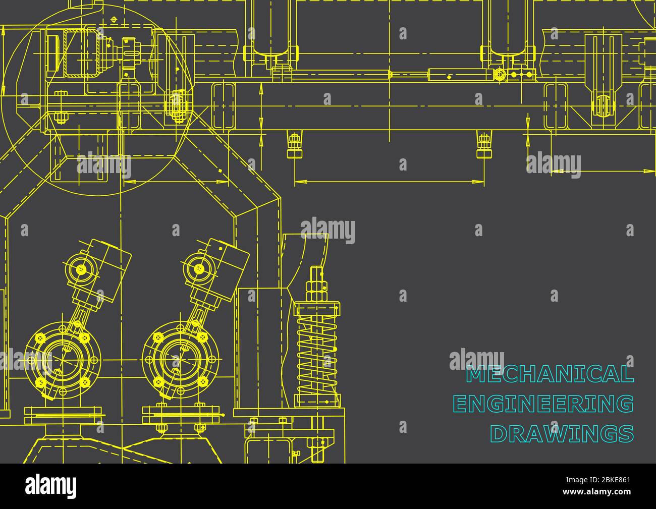 Sistemi di progettazione assistita da computer. Progetto. Grigio Illustrazione Vettoriale
