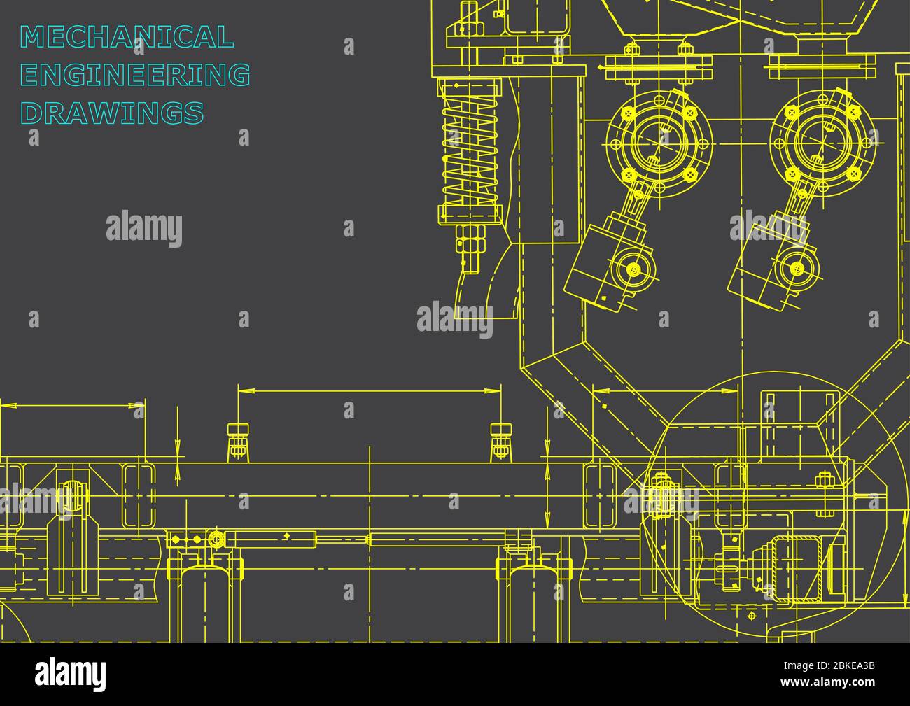 Sistemi di progettazione assistita da computer. Progetto, schema. Grigio Illustrazione Vettoriale