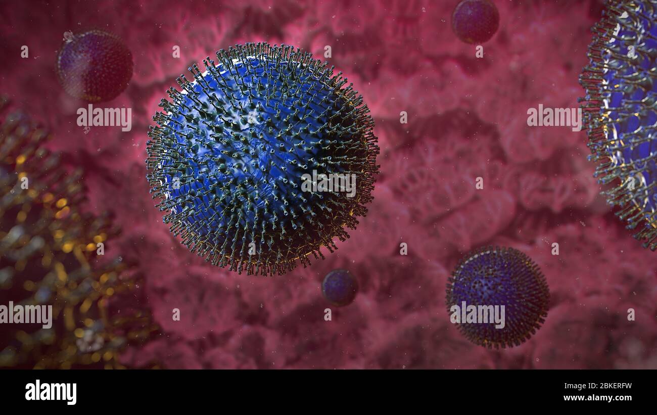 Epidemia di coronavirus, virus Covid-19 che minaccia la salute Foto Stock