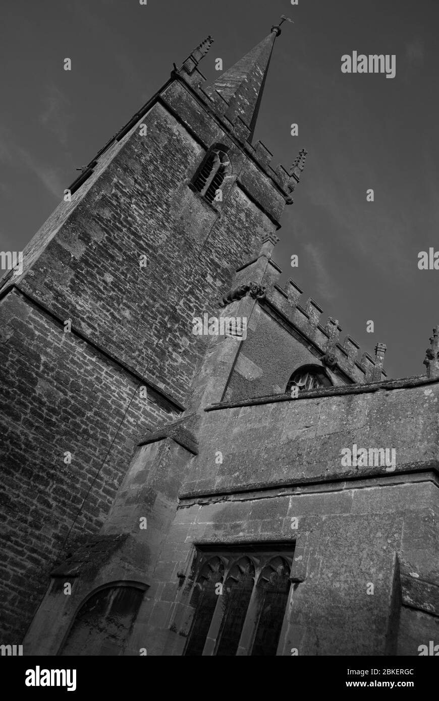 Conservazione del patrimonio conservazione Vecchio Villaggio Inglese Cotswolds Costswold edifici in pietra architettura St. Cyriacs Lacock Village Hither Way, Lacock Foto Stock