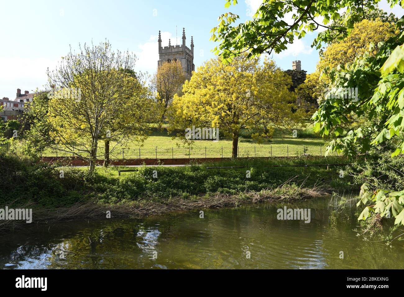 Newport Pagnell Iron Bridge sul fiume Ouse Bucks Foto Stock