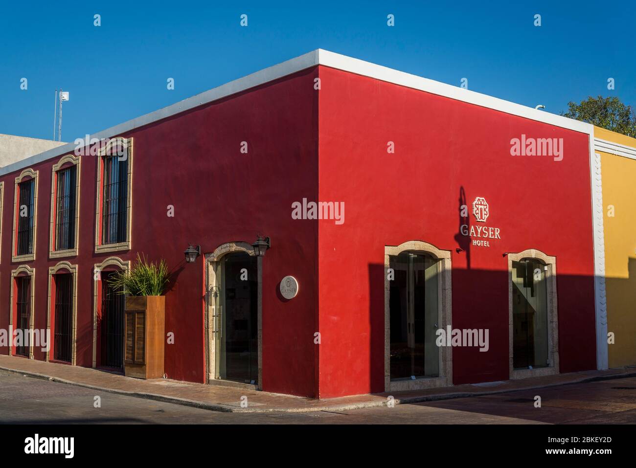 Hotel boutique deserte a causa di un'avirus lockdown, Valladolid, Yucatan, Messico Foto Stock