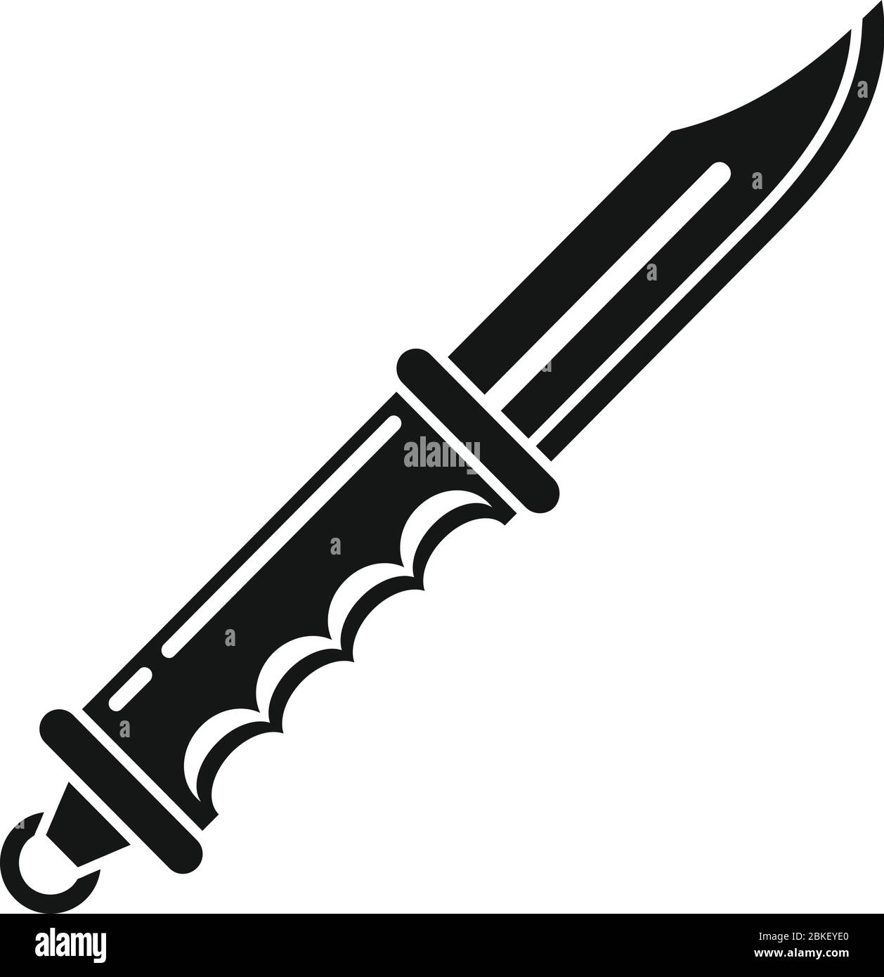 Icona coltello da trekking. Semplice illustrazione di icona vettore coltello da trekking per web design isolato su sfondo bianco Illustrazione Vettoriale