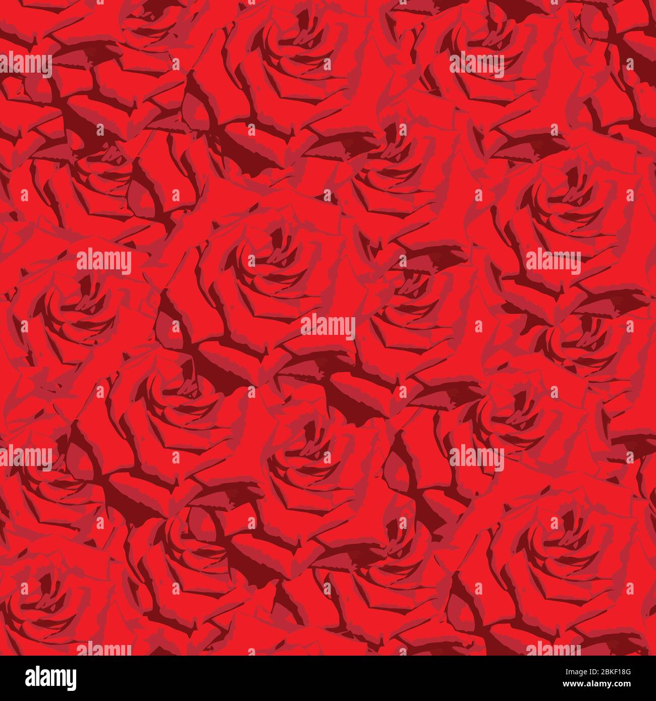 Motivo rosa senza cuciture. Texture perfetta di rose rosse brillanti Illustrazione Vettoriale