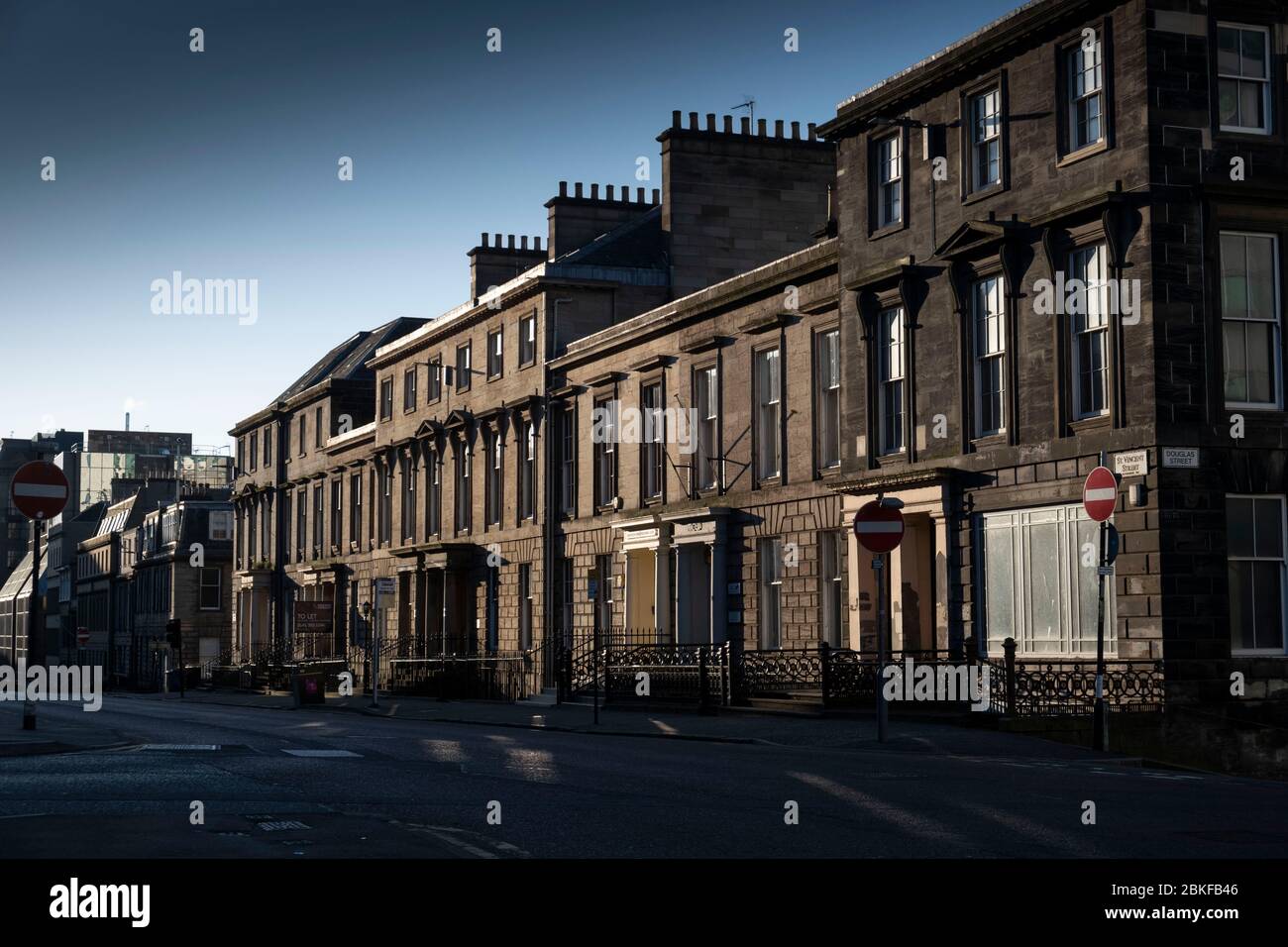 West George Street a Glasgow durante la chiusura a chiave di Covid-19. Foto Stock