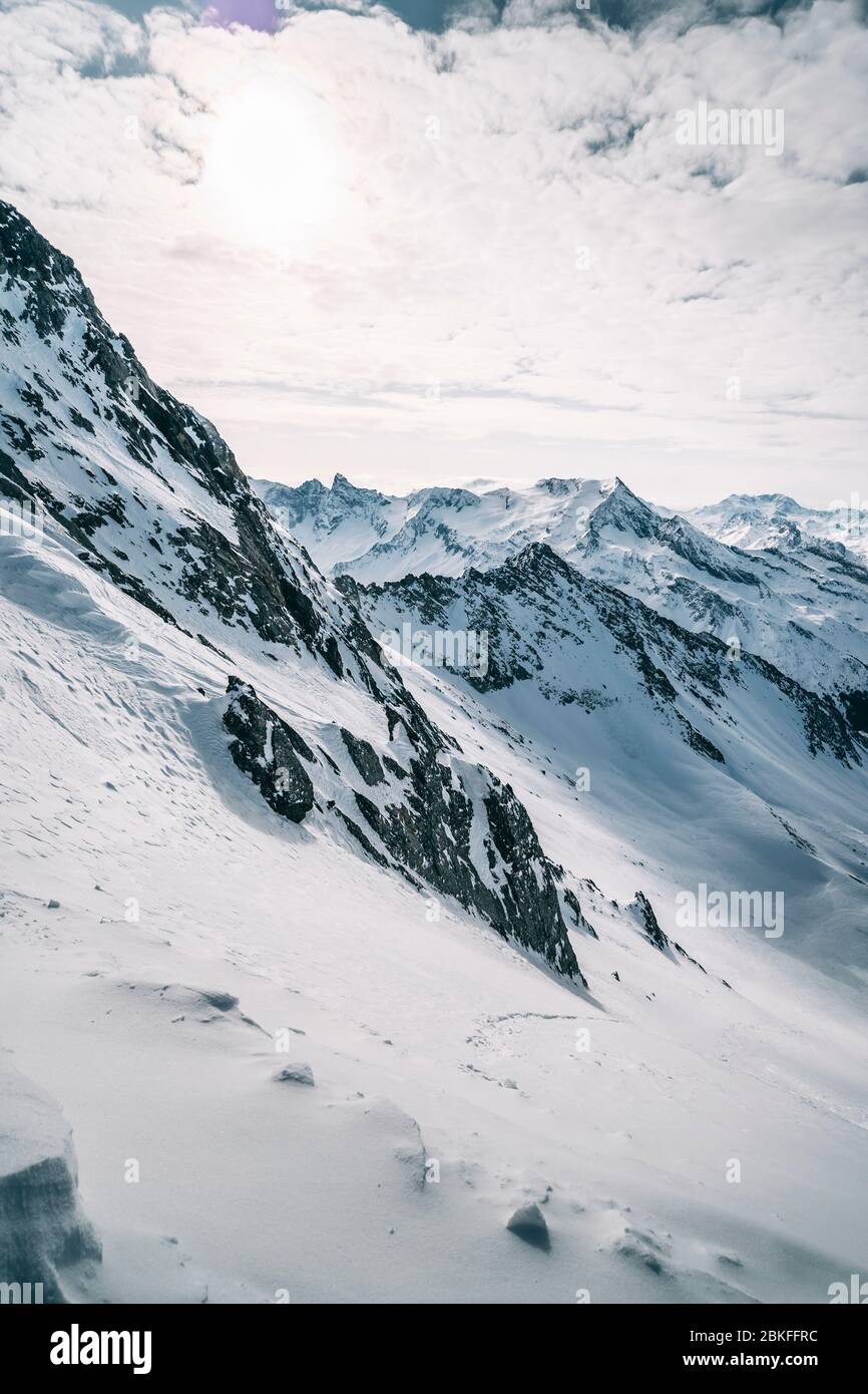 La Plagne stazione sciistica, Alpi francesi, Tarentaise, Francia, Europa Foto Stock