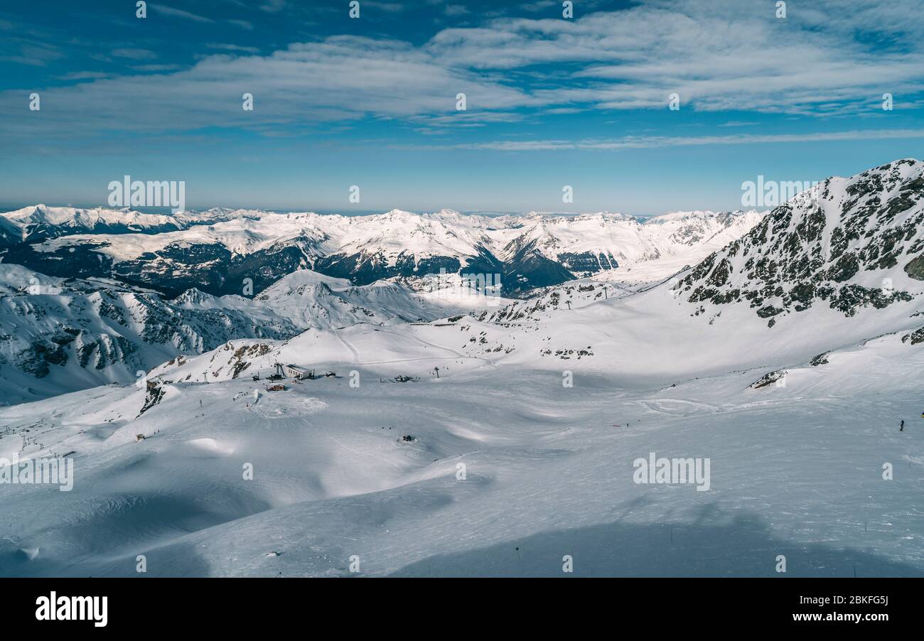La Plagne stazione sciistica, Alpi francesi, Tarentaise, Francia, Europa Foto Stock