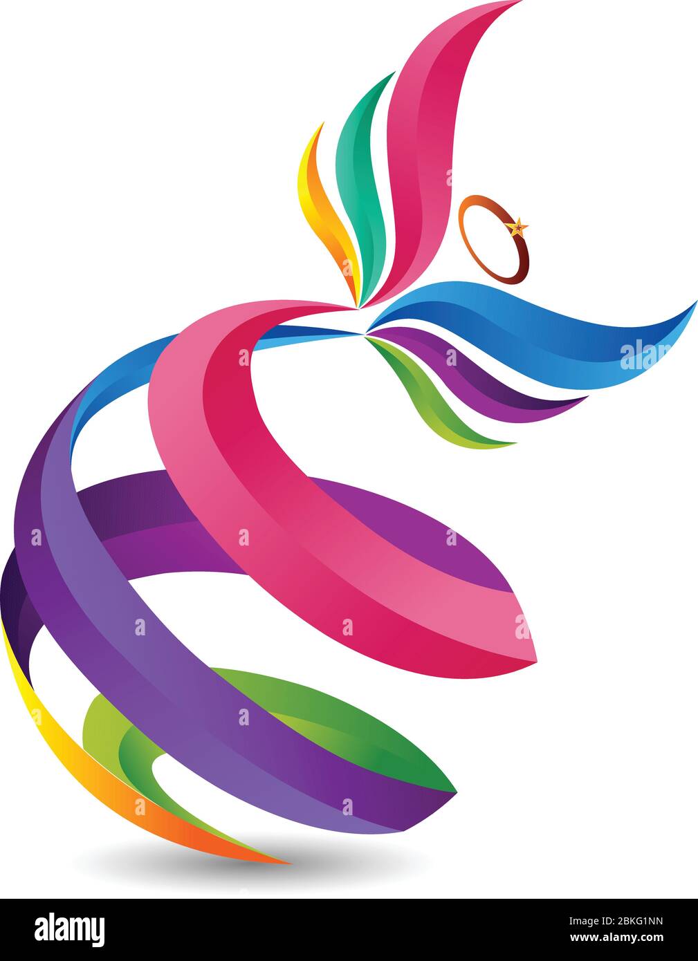 logo globe angel Illustrazione Vettoriale