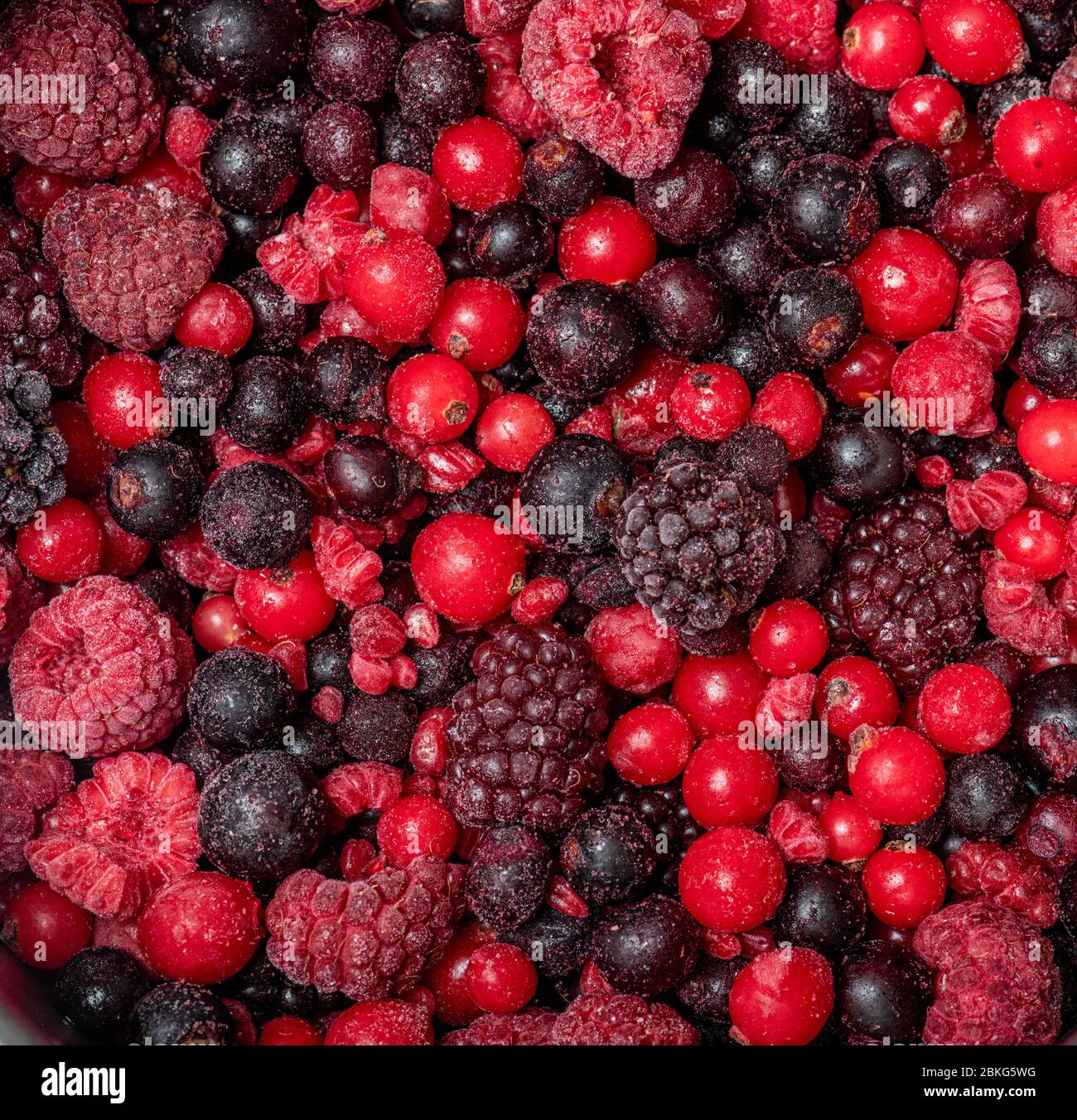 Assortimento di frutti rossi congelati Foto Stock