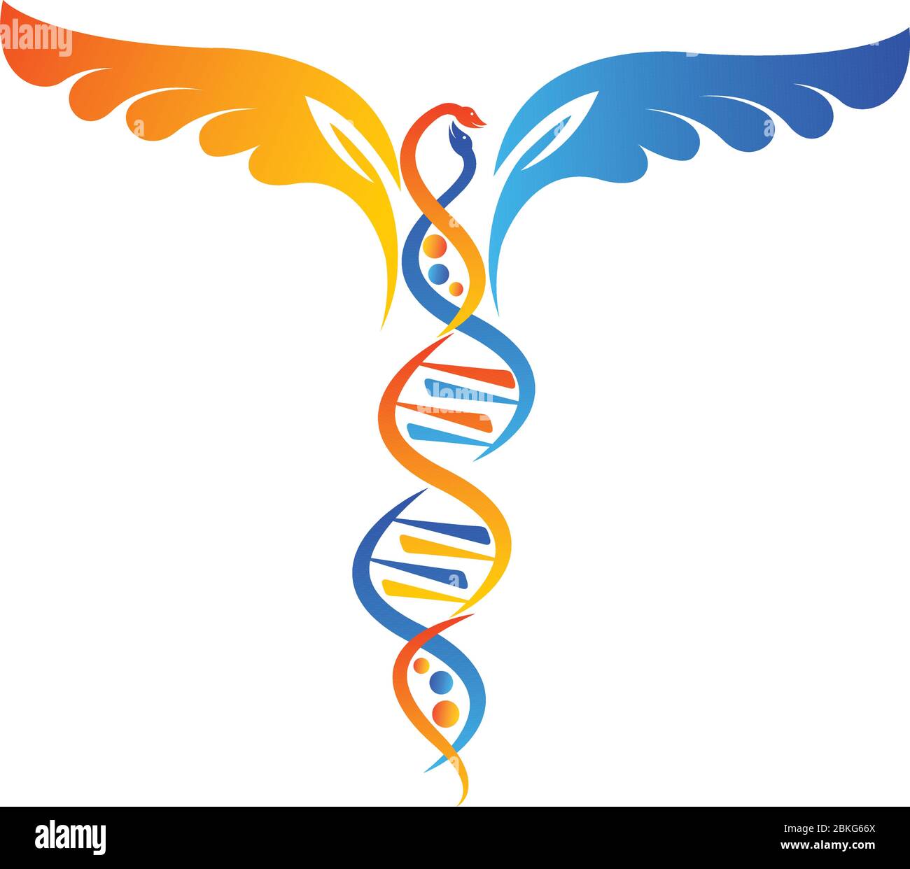 Illustrazione di un logo medico con sfondo isolato Illustrazione Vettoriale