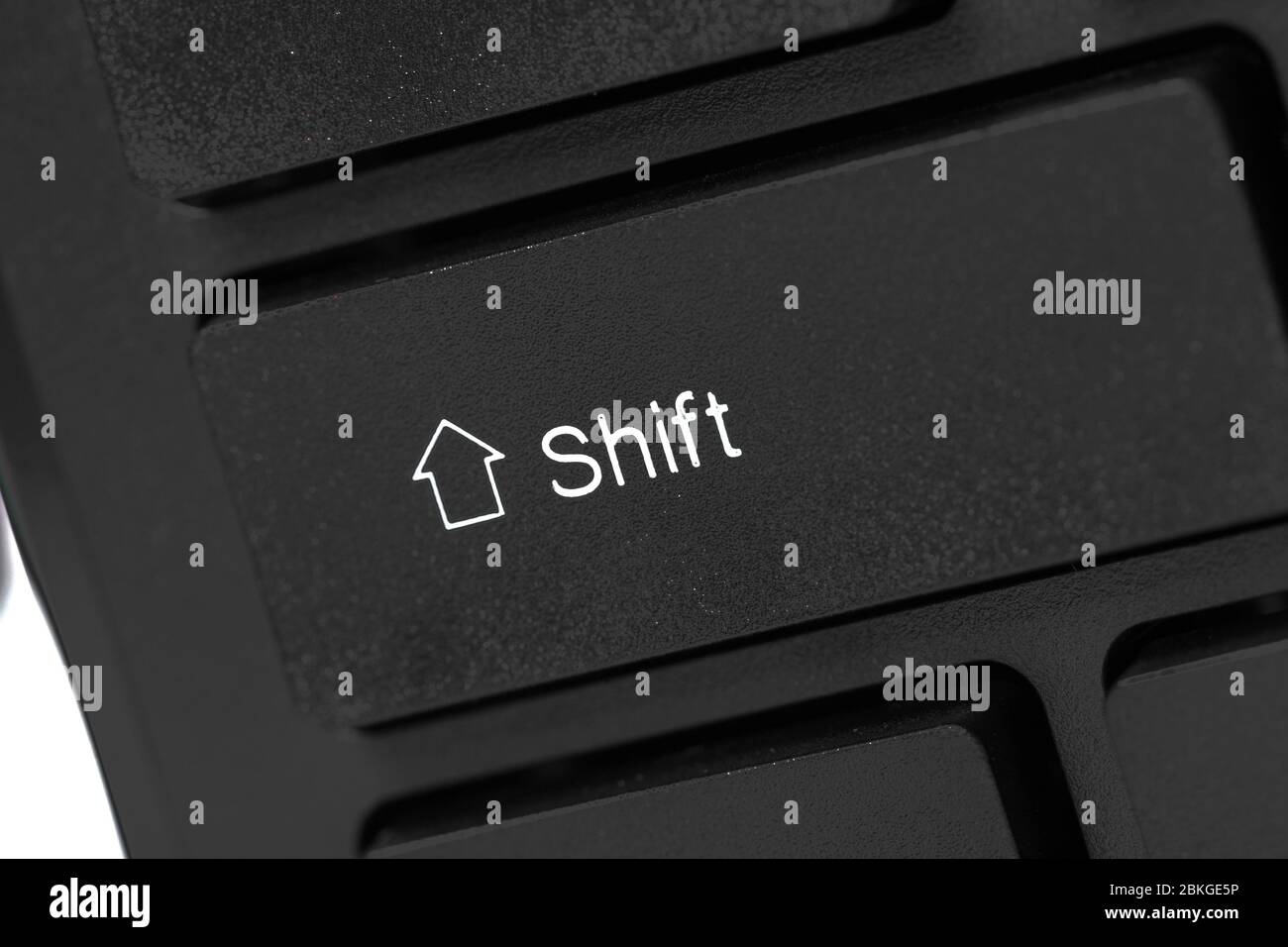 Tastiera nera per notebook. Foto macro. Primo piano. Foto Stock