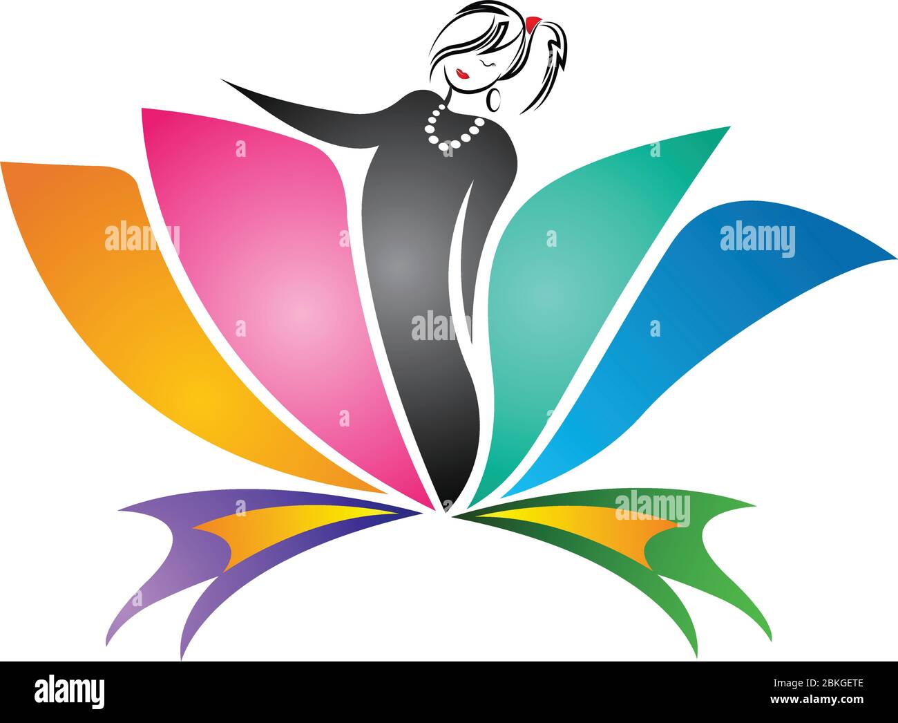 logo dell'insegnante di yoga Illustrazione Vettoriale