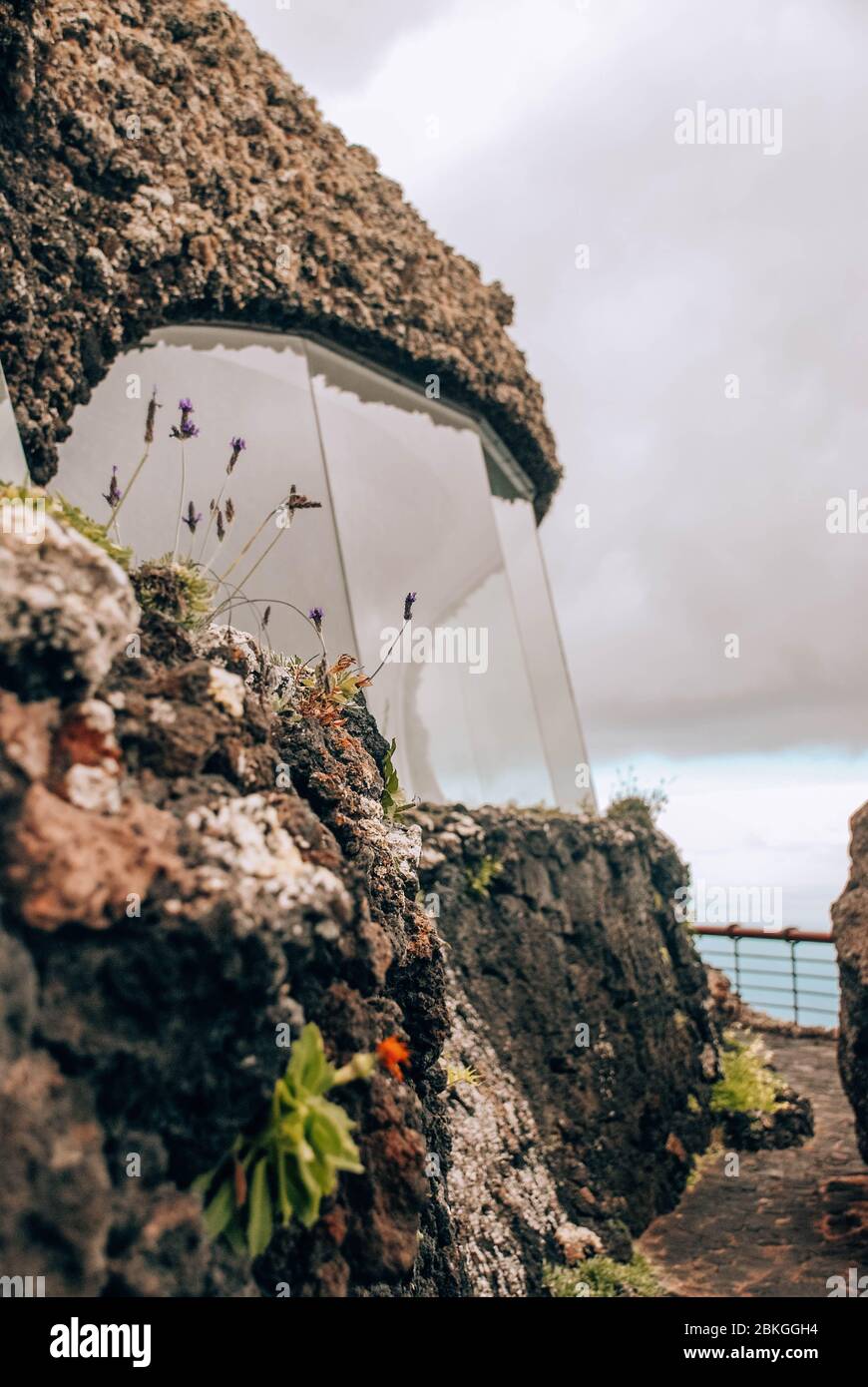 Mirador del Río punto di osservazione di César Manrique a Lanzarote Foto Stock