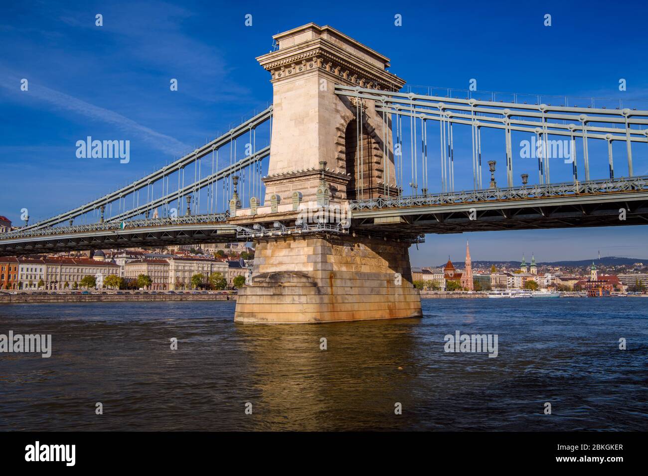 Il Ponte delle catene, Budapest, Ungheria Centrale, Ungheria Foto Stock