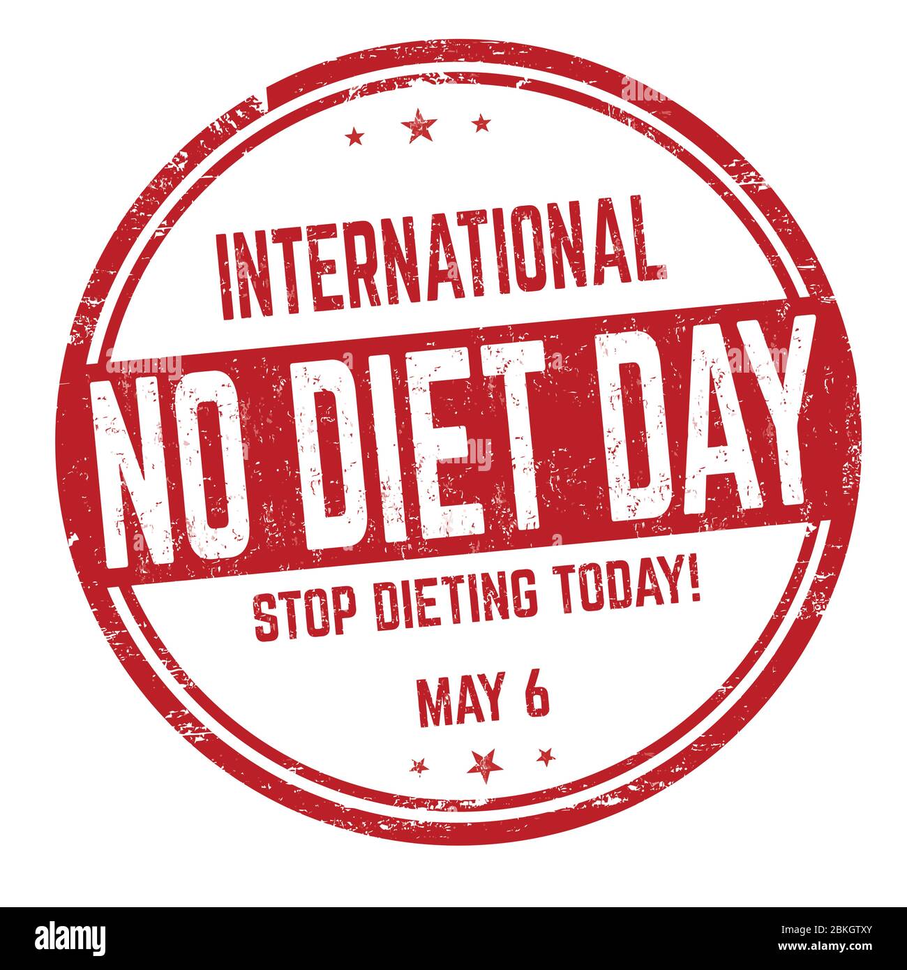 Internazionale no dieta giorno segno o timbro su sfondo bianco, illustrazione vettoriale Illustrazione Vettoriale
