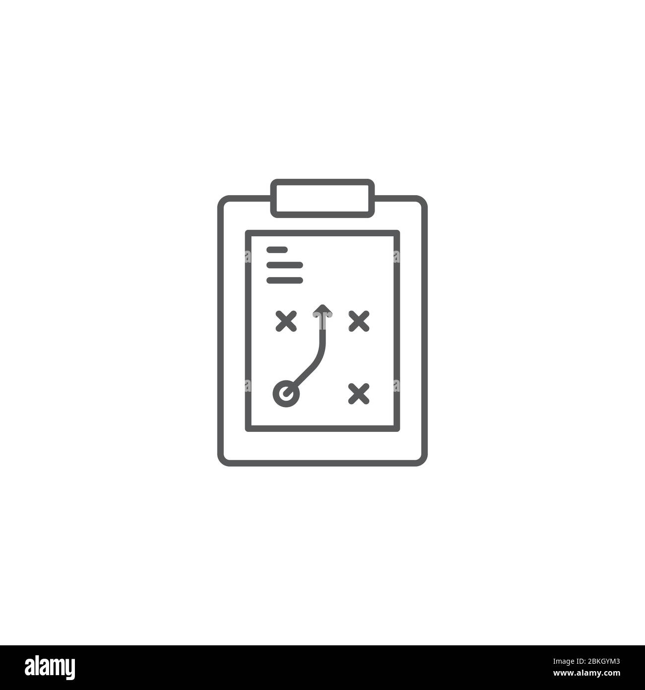 Strategia appunti icona vettoriale simbolo strategia isolata su sfondo bianco Illustrazione Vettoriale