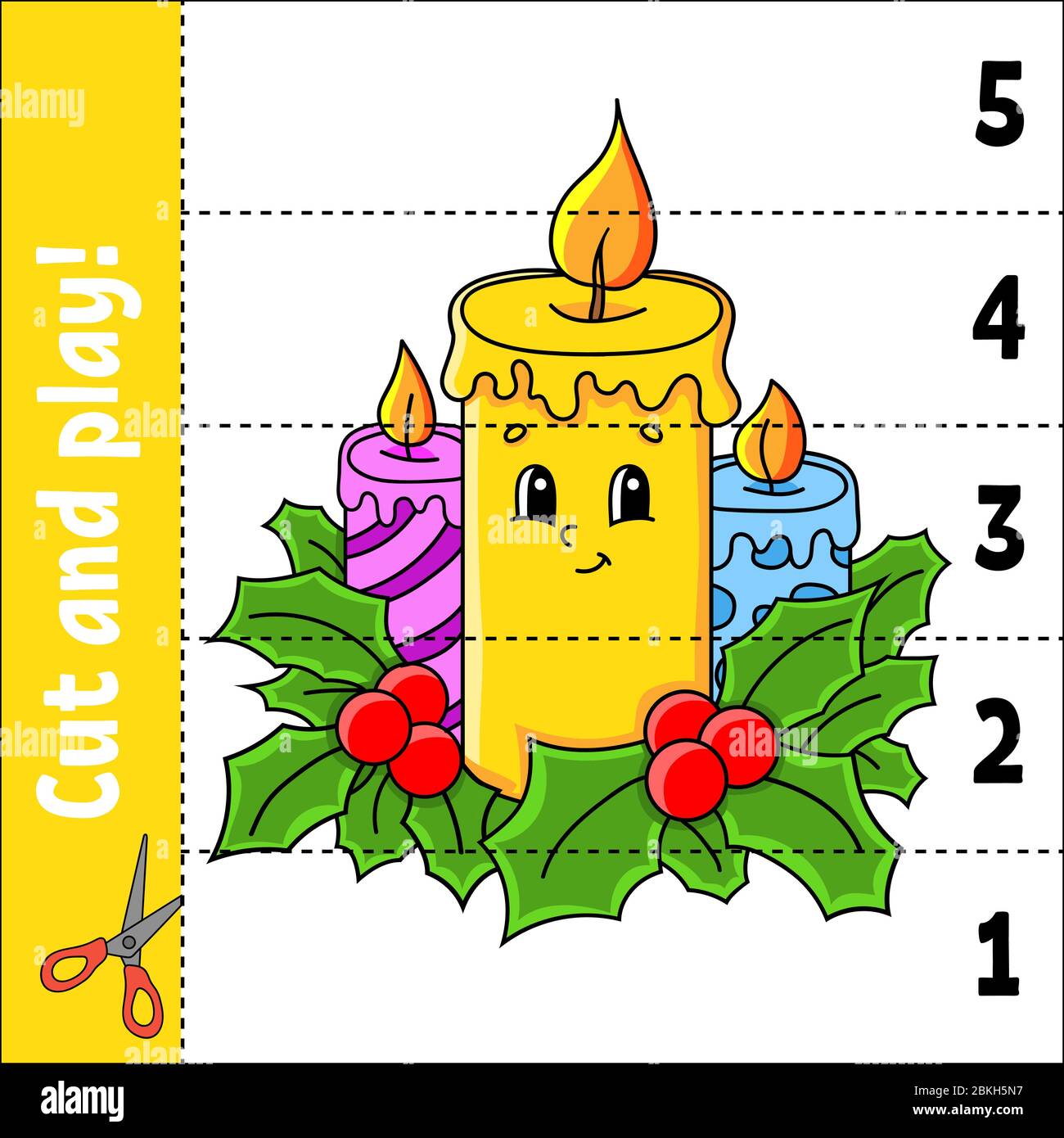 Numeri Di Apprendimento 1 5 lia E Gioca Candele Di Natale Foglio Di Lavoro Education Gioco Per Bambini Pagina Di Attivita Colore Puzzle Per Bambini Indovinello Per Presch Immagine E Vettoriale Alamy