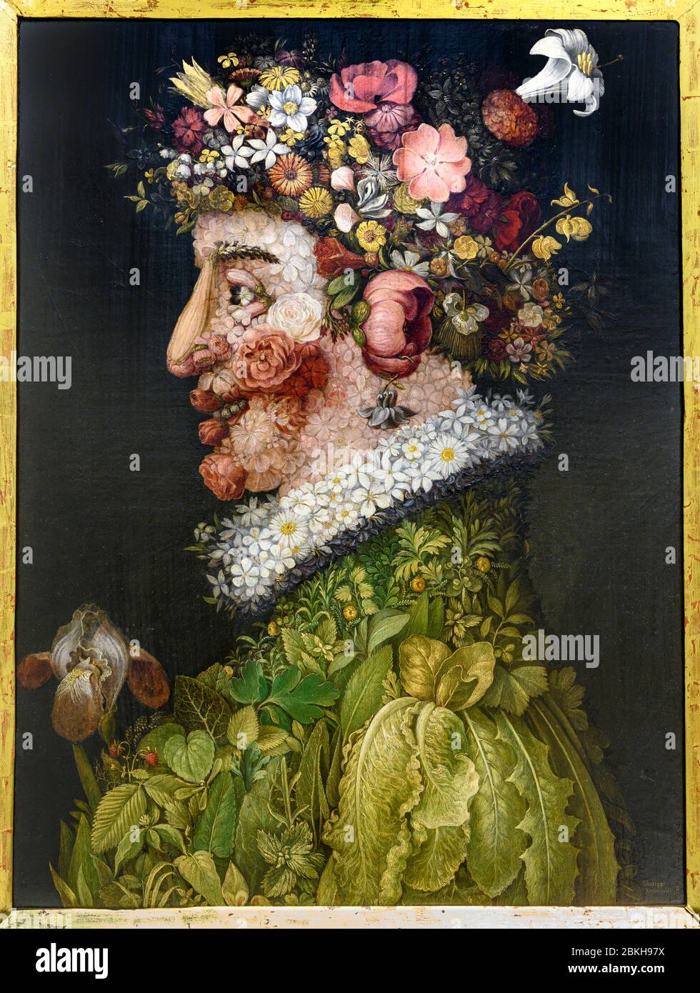 L'Allegoria di primavera (1563), dipinto di Giuseppe Arcimboldo (1527-1593) nel Museo de la Real Academia de Bellas Artes de San Fernando, Madrid, Foto Stock