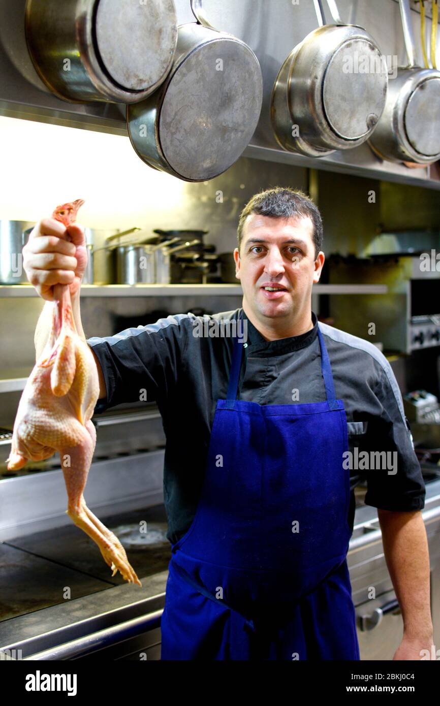 Francia, Parigi, bistrot Chez Eux, lo chef Bertrant Gautreau 20 anni di casa Foto Stock