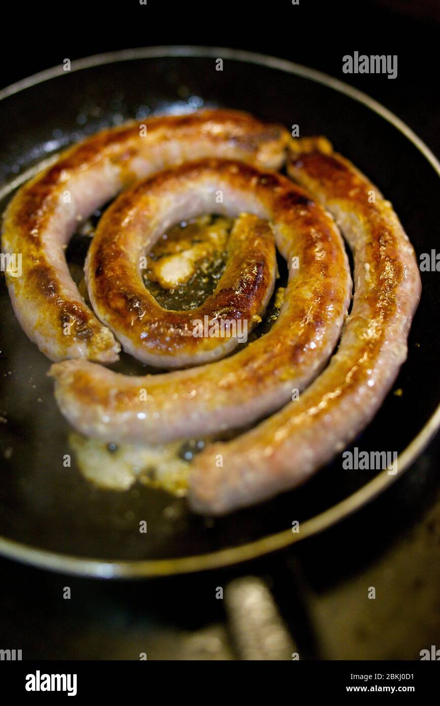 Francia, Parigi, Chez Eux bistro, salsiccia cucina a metro Foto Stock