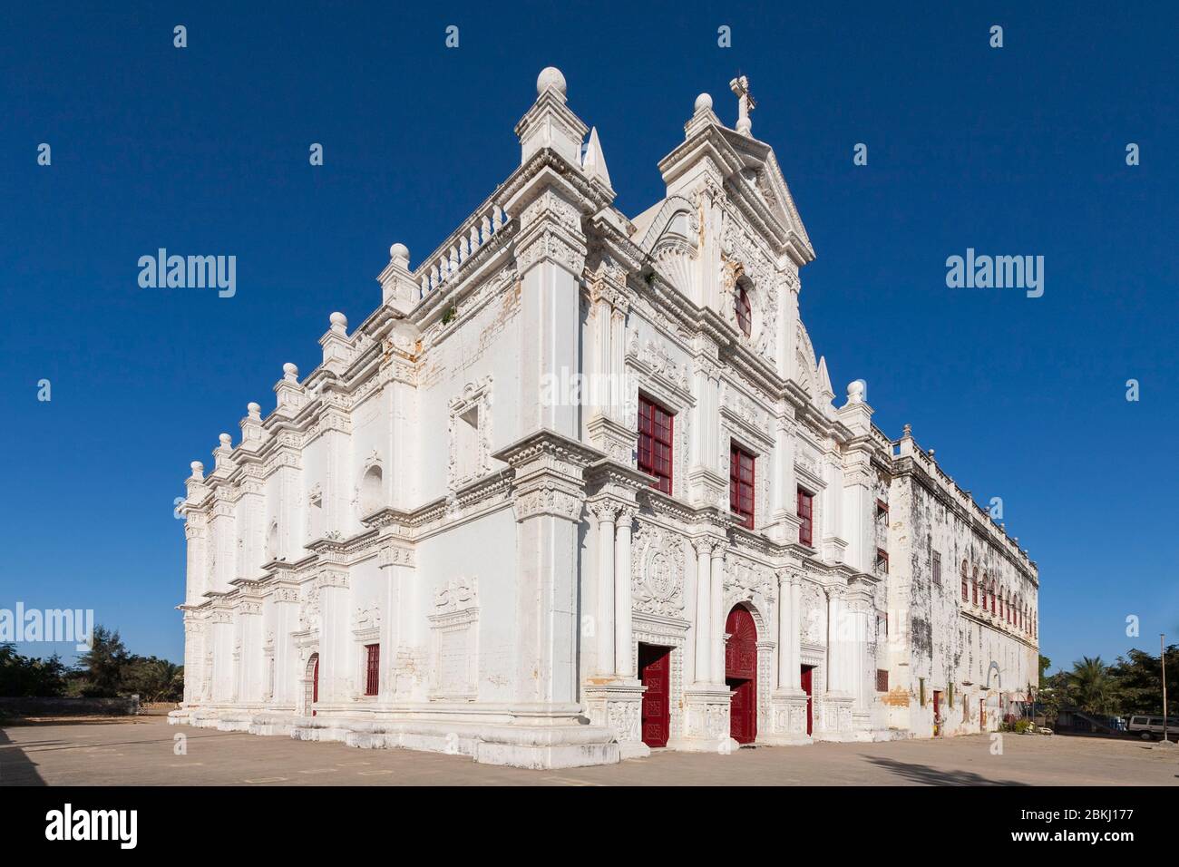 India, territorio di Daman e di Diu, Distretto di Diu, vista generale della chiesa di San Paolo Foto Stock