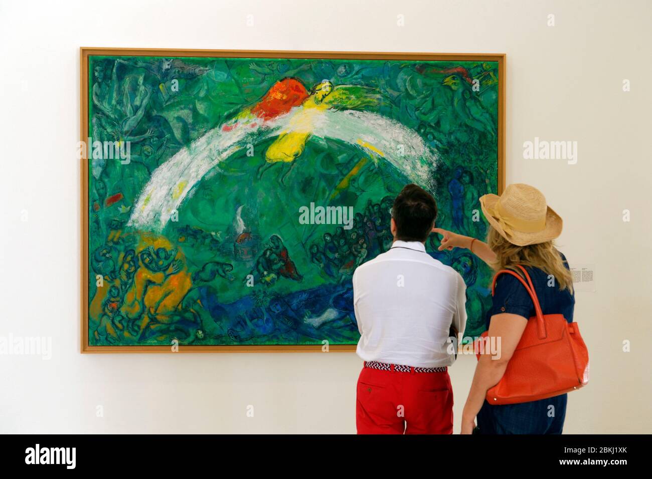 Francia, Alpes Maritimes, Nizza, Museo Nazionale di Marc Chagall dell'architetto Andre Hermant e creato su iniziativa di Andre Malraux, sala dei dipinti biblici messaggio, Noah e l'Arcobaleno Foto Stock