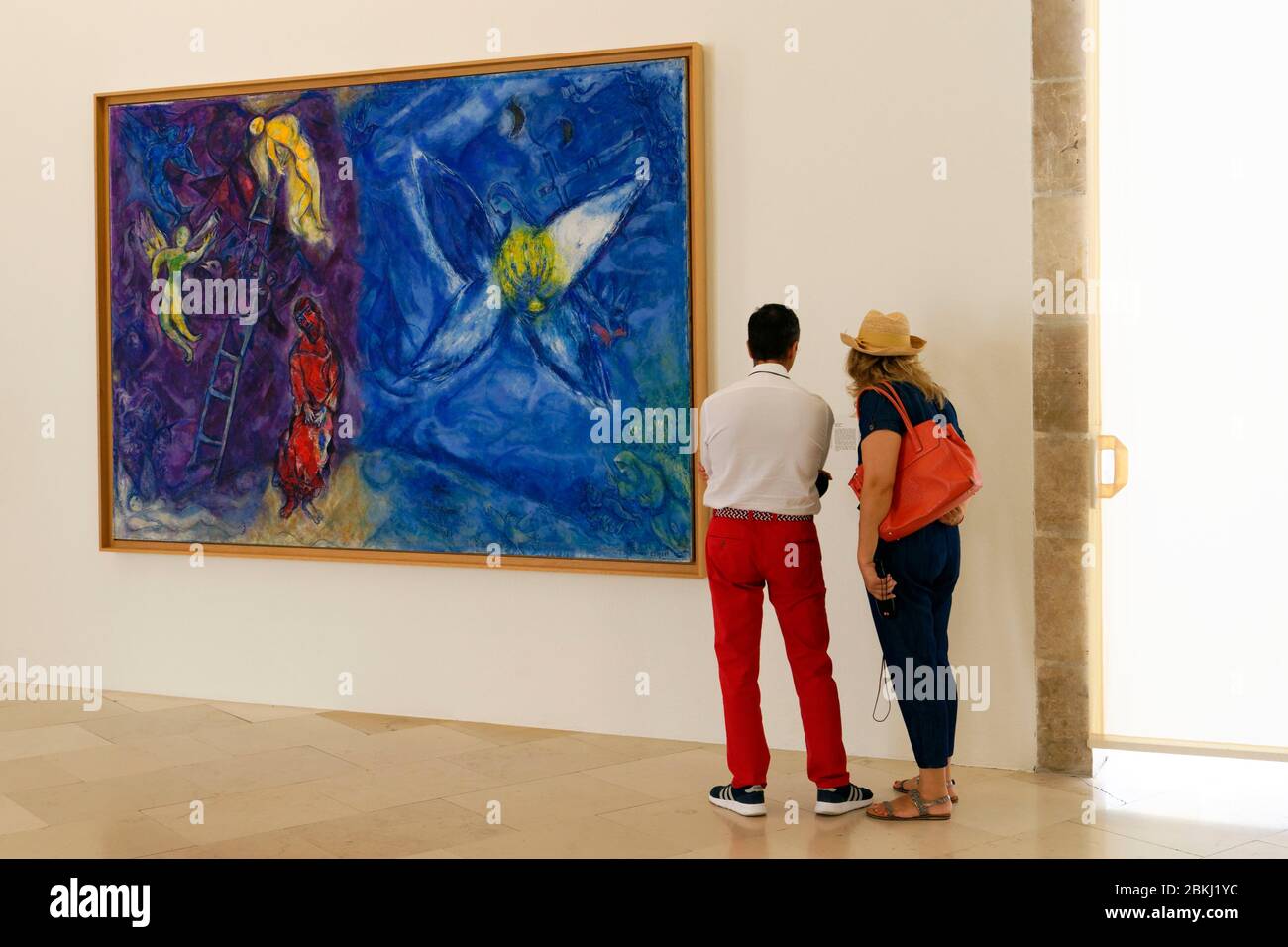 Francia, Alpes Maritimes, Nizza, Museo Nazionale di Marc Chagall dell'architetto Andre Hermant e creato su iniziativa di Andre Malraux, sala dei dipinti biblici messaggio, sogno di Jacob Foto Stock