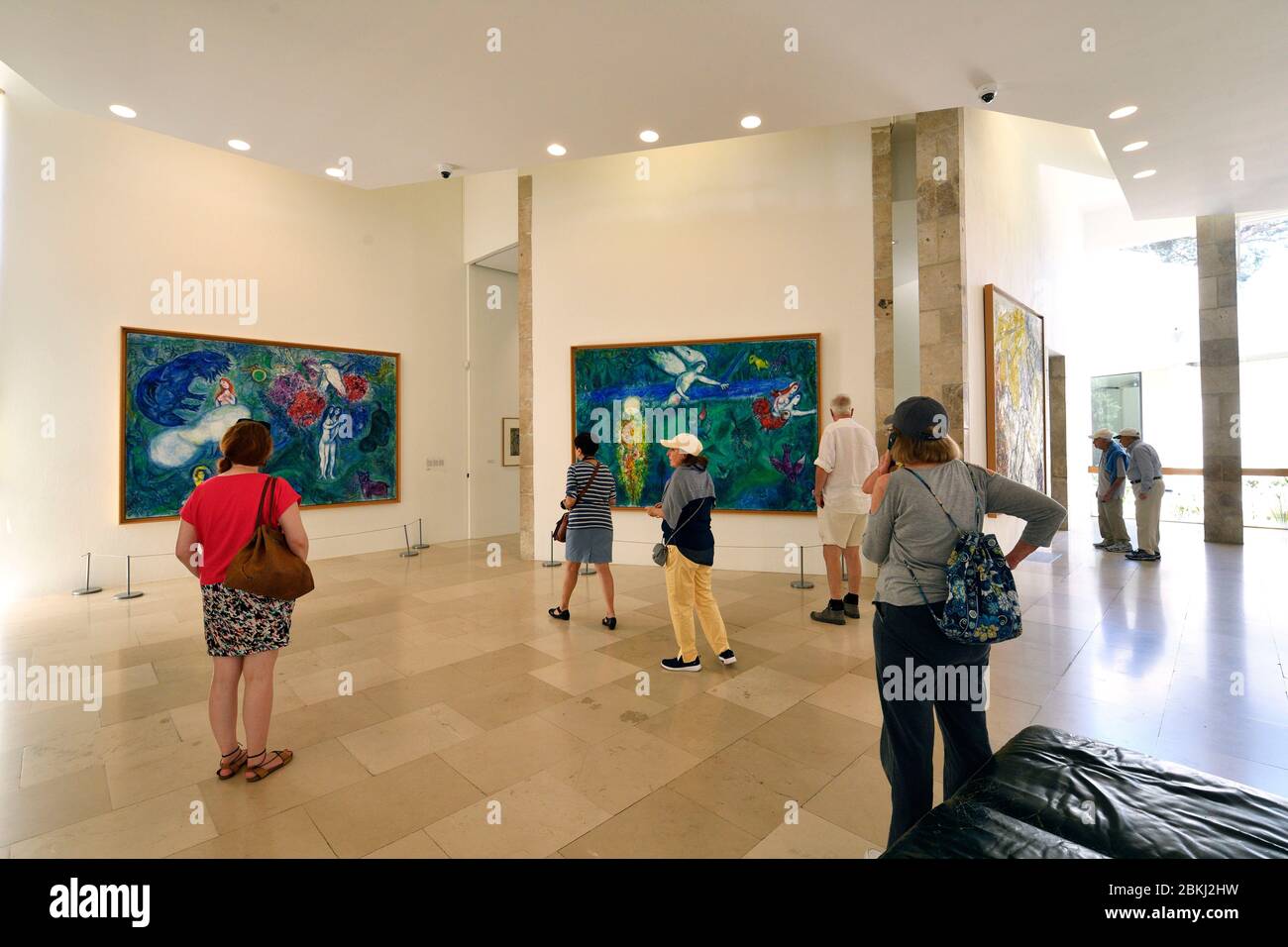 Francia, Alpes Maritimes, Nizza, Museo Nazionale di Marc Chagall dell'architetto Andre Hermant e creato su iniziativa di Andre Malraux, sala dei dipinti biblici messaggio Foto Stock