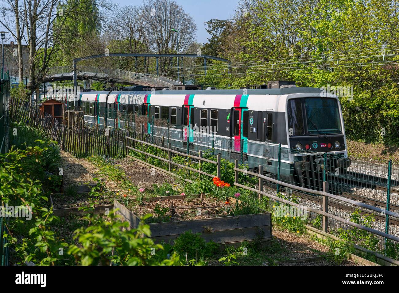 Francia, Hauts de Seine, Sceaux, Sentier Lakanal Foto Stock