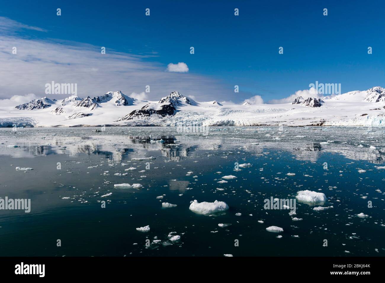 Ghiacciaio Lilliehook, Spitsbergen, Isole Svalbard, Norvegia Foto Stock