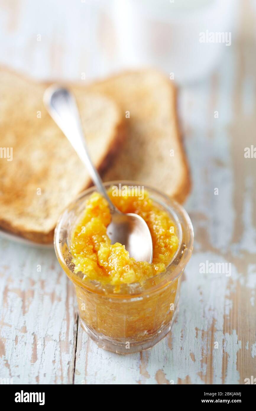 Marmellata d'arance biologica Foto Stock