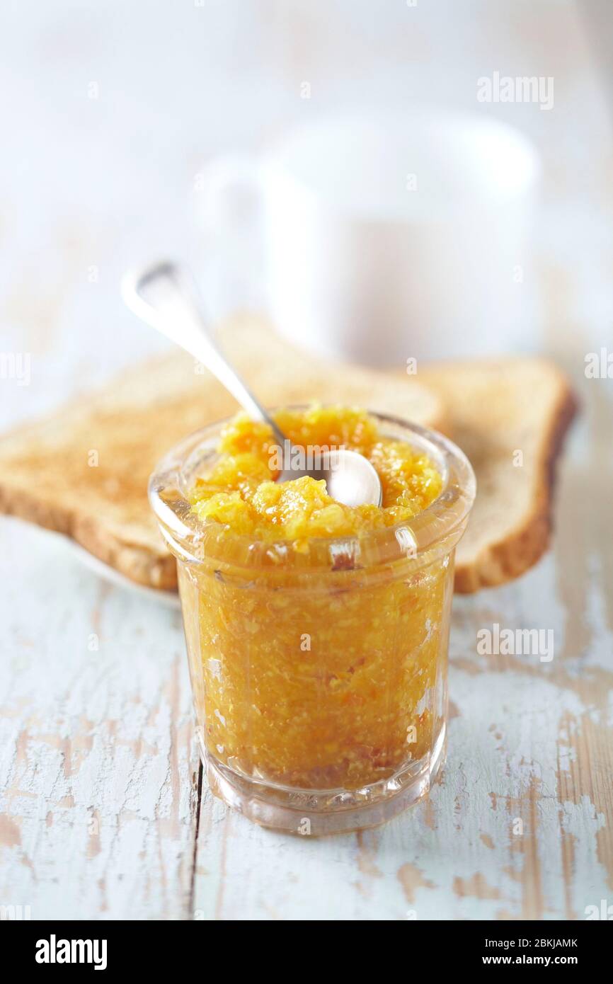 Marmellata d'arance biologica Foto Stock