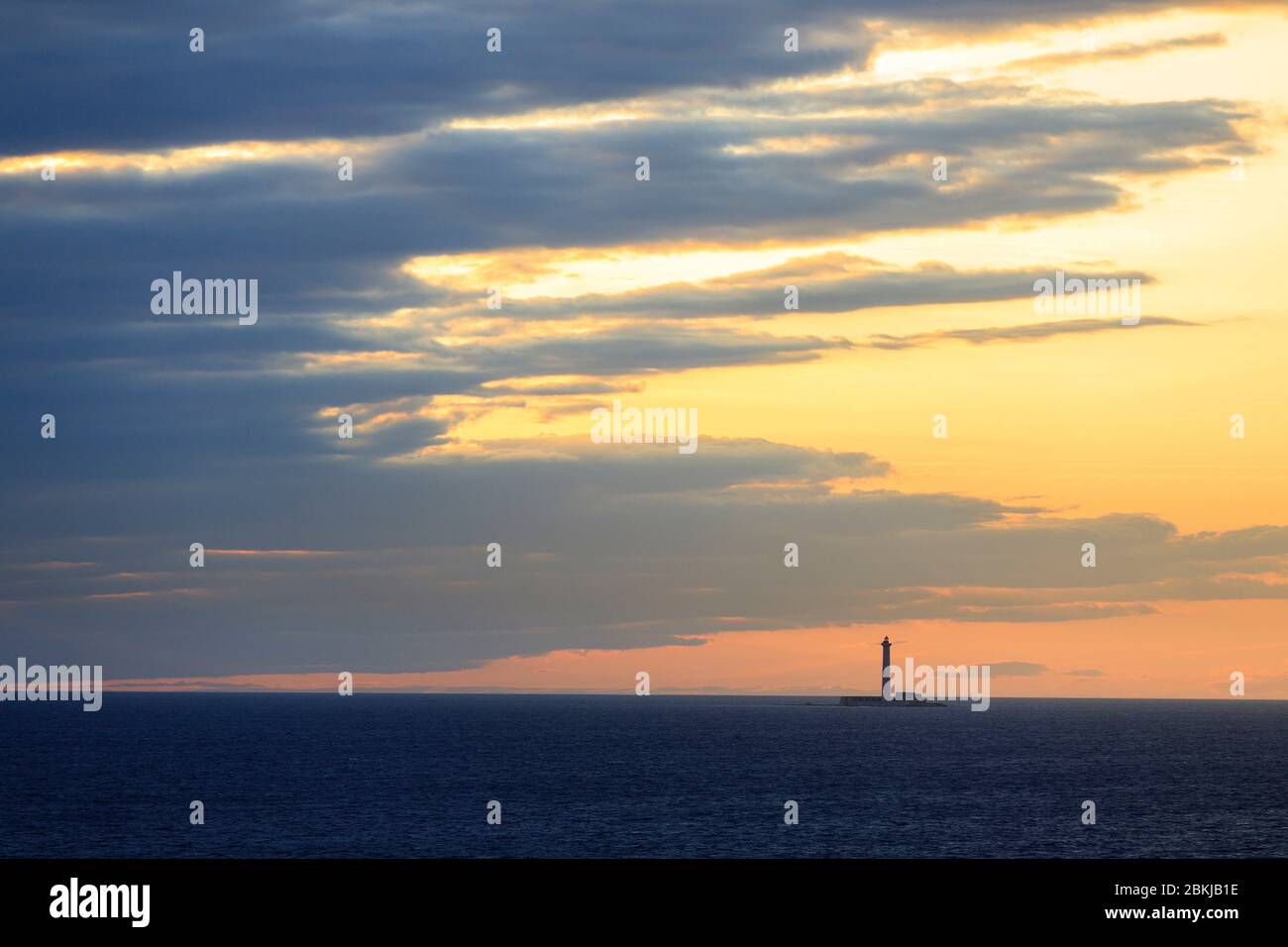 Francia, Bouches du Rhone, Marsiglia, faro sull'isola di Planier (71.6 m) a Marsiglia Foto Stock