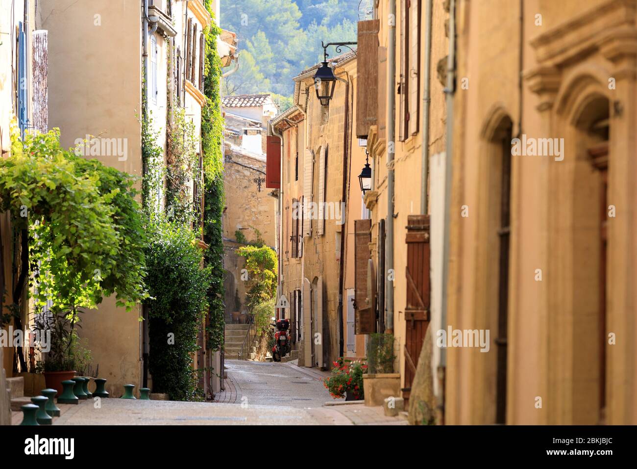 Francia, Bouches du Rhone, Pays d'Aix, Jouques, rue du village Foto Stock