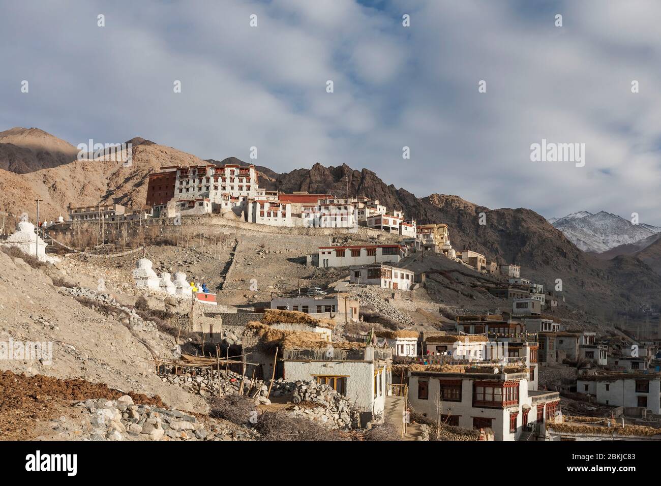 India, Jammu e Kashmir, Ladakh, Phyang Gompa, vista generale del monastero, altitudine 3500 metri Foto Stock